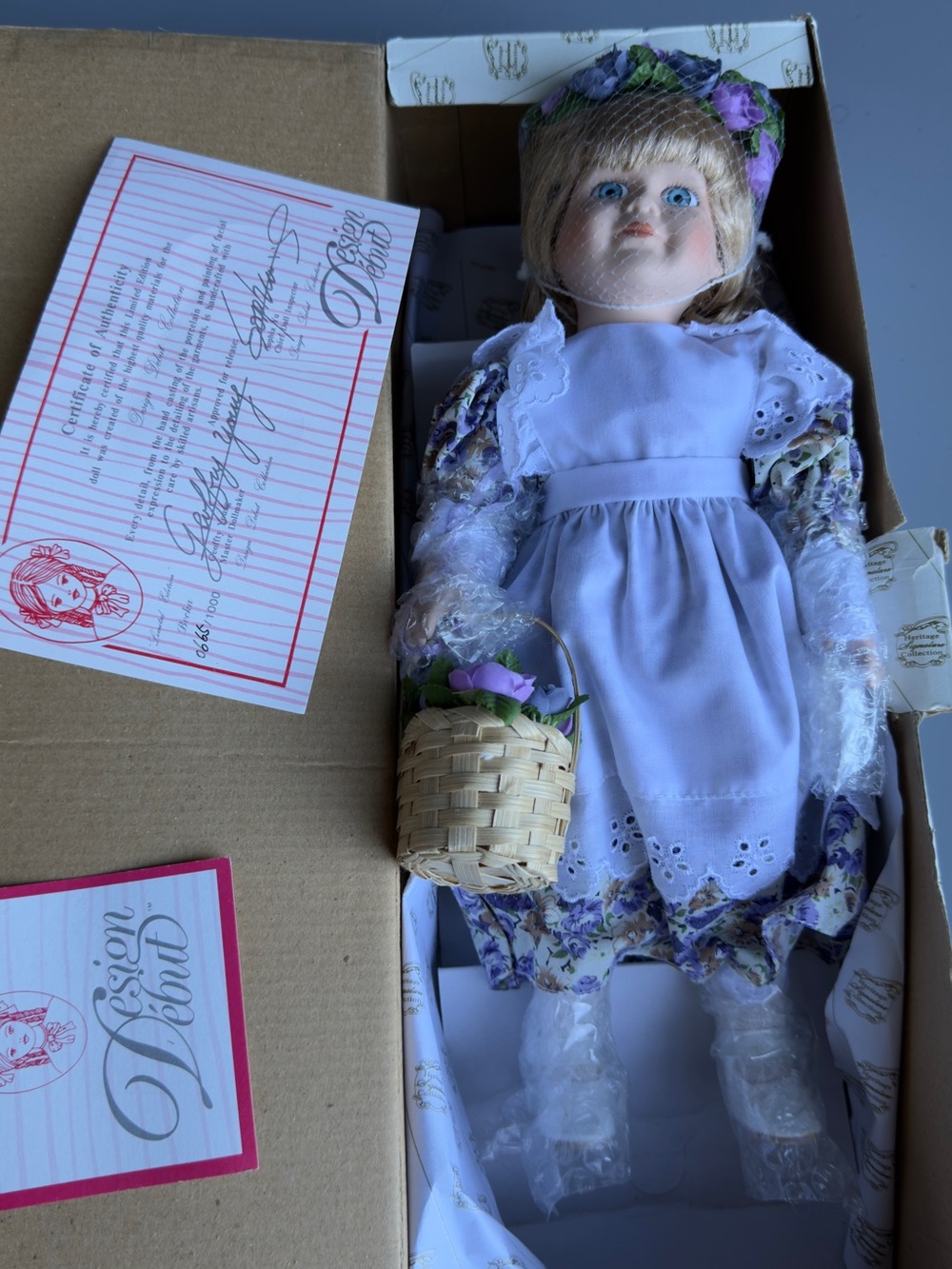 Heavenly Angel Doll Hope F55574 Heritage Collection Porcelain Doll NIB w/COA